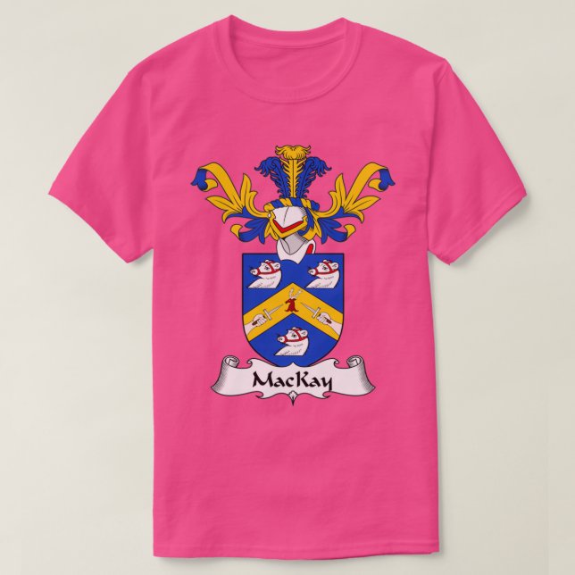 MacKay Coat of Arms Family Crest  T-Shirt (Design Front)