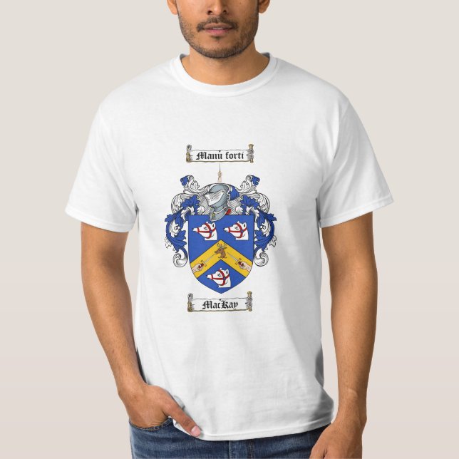 Mackay Family Crest - Mackay Coat of Arms T-Shirt (Front)