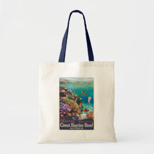 Mackay Great Barrier Reef Travel Art Vintage Tote Bag