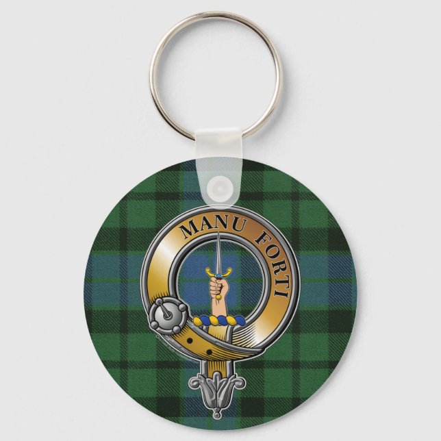 MacKay Tartan & Badge Key Ring (Front)