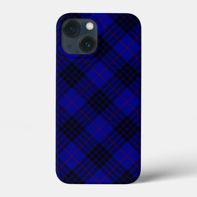 MacKay tartan blue black plaid Case-Mate iPhone Case (Back)