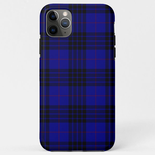 MacKay tartan blue black plaid Case-Mate iPhone Case (Back)