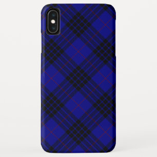 MacKay tartan blue black plaid iPhone XS Max Case