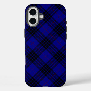 MacKay tartan blue black plaid iPhone 16 Plus Case