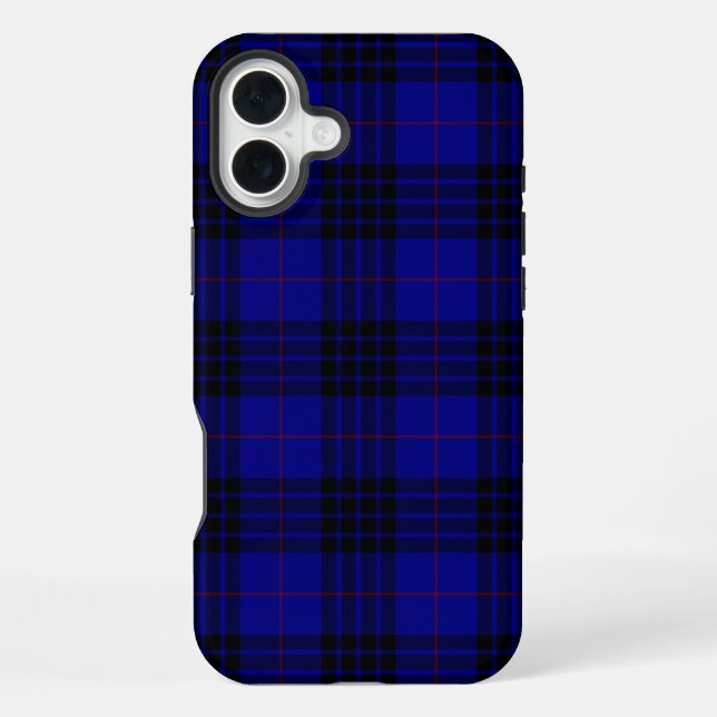 MacKay tartan blue black plaid iPhone Case (Back)