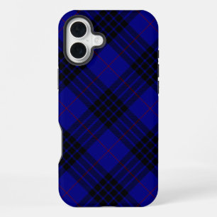 MacKay tartan blue black plaid iPhone 16 Plus Case
