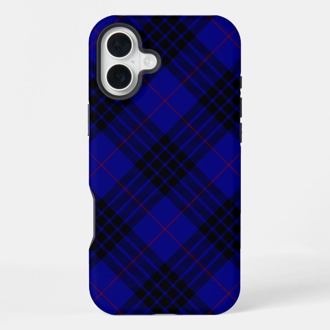 MacKay tartan blue black plaid iPhone Case (Back)