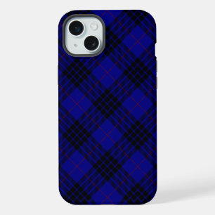 MacKay tartan blue black plaid iPhone 15 Plus Case