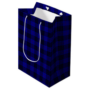MacKay tartan blue black plaid Medium Gift Bag