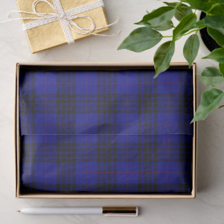 MacKay tartan blue black plaid Tissue Paper