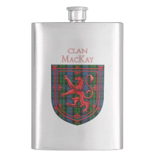 MacKay Tartan Scottish Plaid Lion Rampant Hip Flask