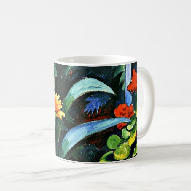Macke - Flowers in the Garden Coffee Mug (Front Right)