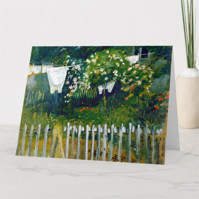 Macke - Laundry in the Garden in Kandern Card (Front)