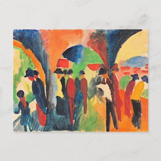 Macke - Under the Arbors of Thun Postcard (Front)