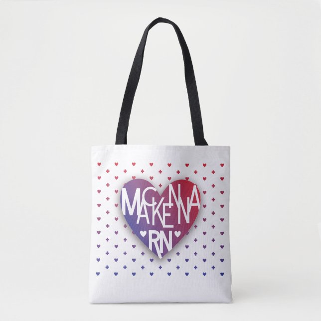 Mackenna RN  Lover's Heart Tote Bag (Front)