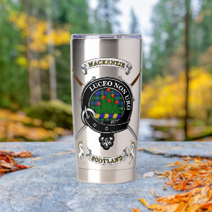 Mackenzie Clan Badge Tartan & Swords Insulated Tumbler