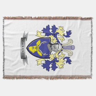 MacKenzie Family Crest Coat of Arms Throw Blanket