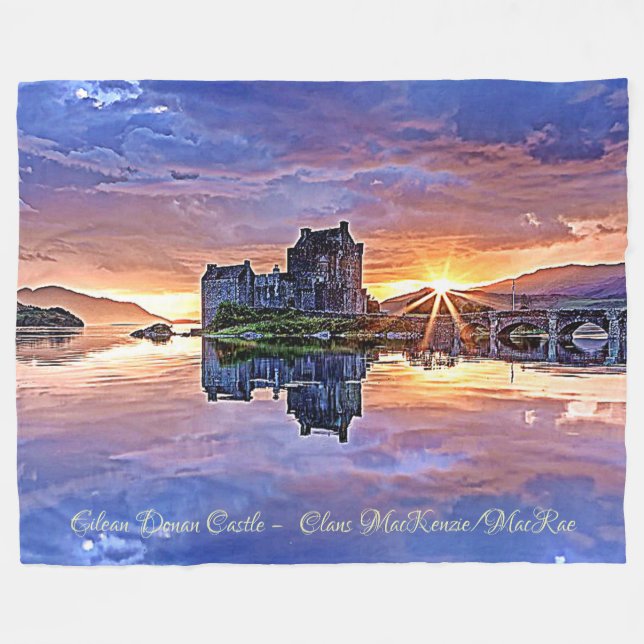 MacKenzie, McRae Eilean Donan Castle Fleece Blanket (Front (Horizontal))