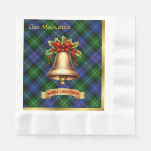 MacKenzie Personalised Tartan Christmas Napkin