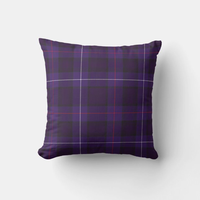 mackenzie purple tartan  christmas Scottish Scotla Cushion (Front)
