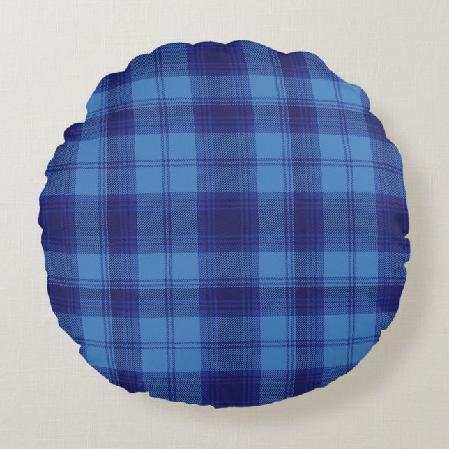 mackenzie purple tartan  christmas Scottish Scotla Round Cushion (Front)