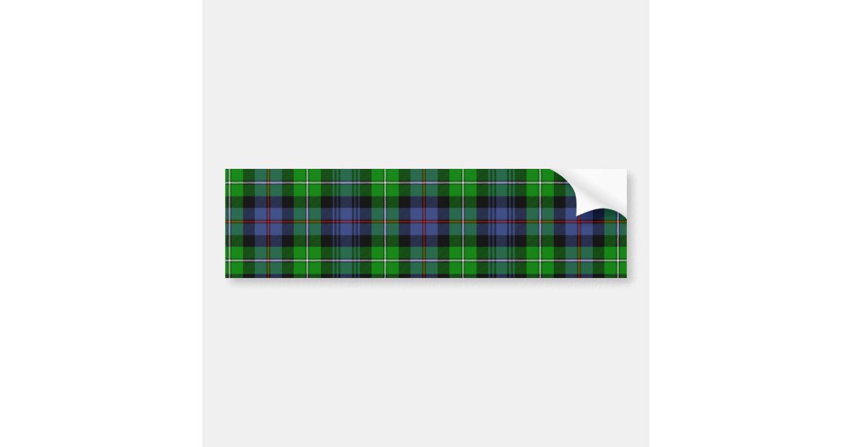 MacKenzie Tartan (aka Seaforth Highlanders Tartan) Bumper Sticker Zazzle