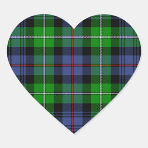 MacKenzie Tartan (aka Seaforth Highlanders Tartan) Heart Sticker