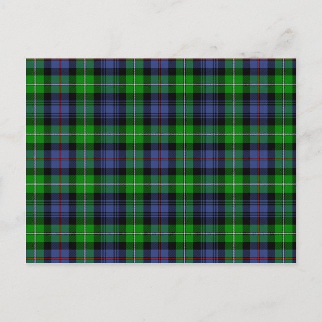 MacKenzie Tartan (aka Seaforth Highlanders Tartan) Postcard (Front)
