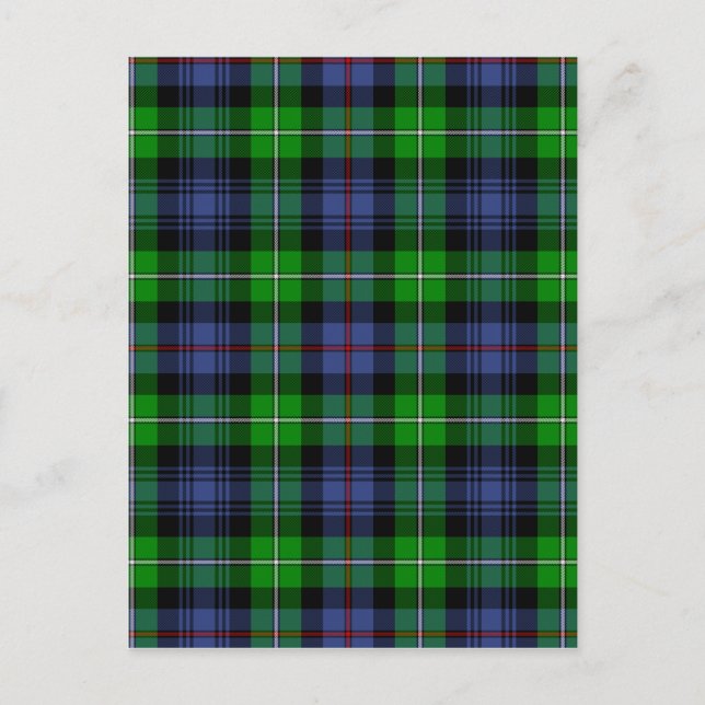 MacKenzie Tartan (aka Seaforth Highlanders Tartan) Postcard (Front)