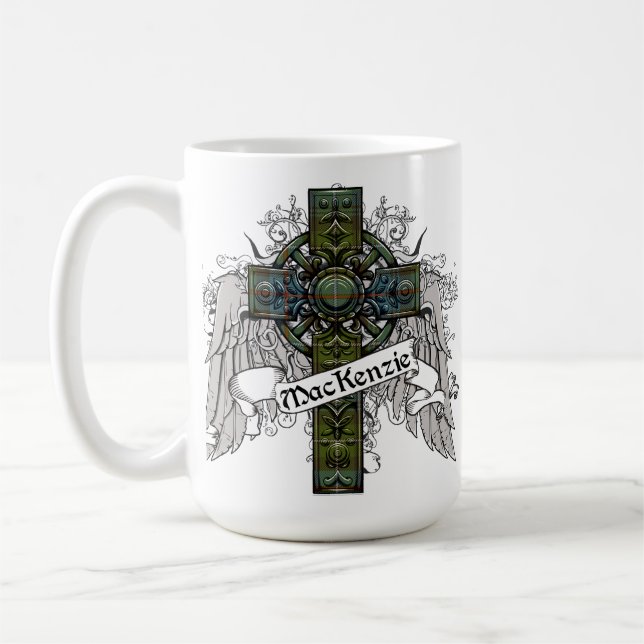 MacKenzie Tartan Cross Coffee Mug (Left)