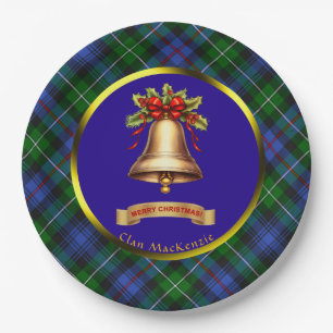 MacKenzie Tartan Personalised Christmas Paper Plate