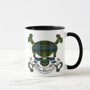 MacKenzie Tartan Skull Mug