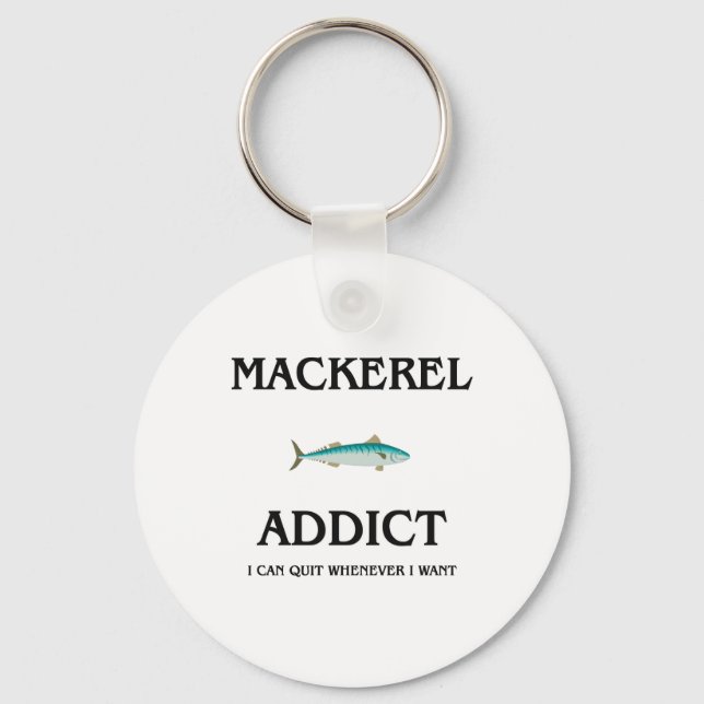 Mackerel Addict Key Ring (Front)