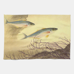 Mackerel Fish Swimming in the Ocean Tea Towel