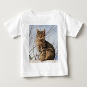 Mackerel Tabby Cat Baby T-Shirt
