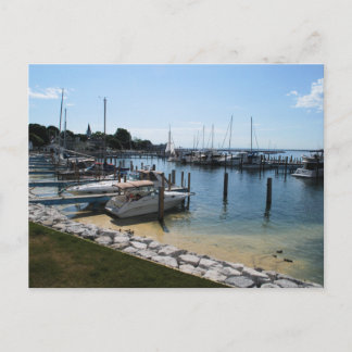 Mackinac boats postcard