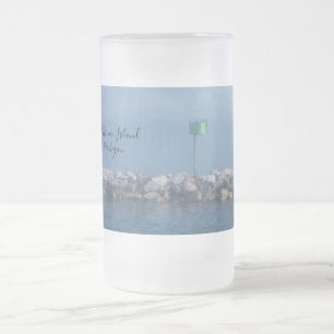 Mackinac Breakwater Frosted Mug