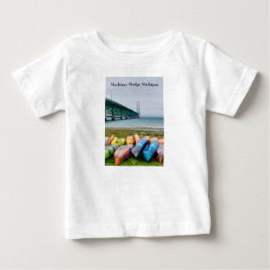 Mackinac Bridge And Canoes Baby T-Shirt