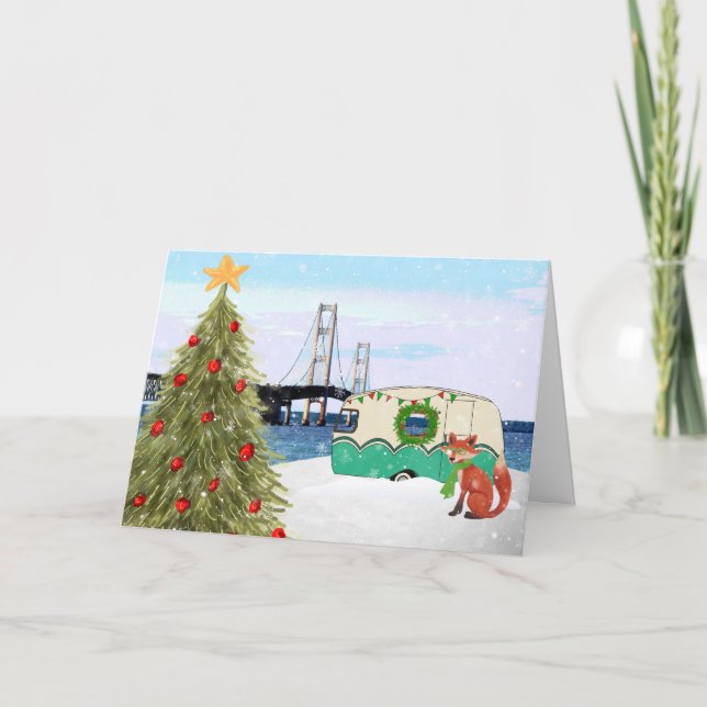 Mackinac Bridge Christmas Card (Front)