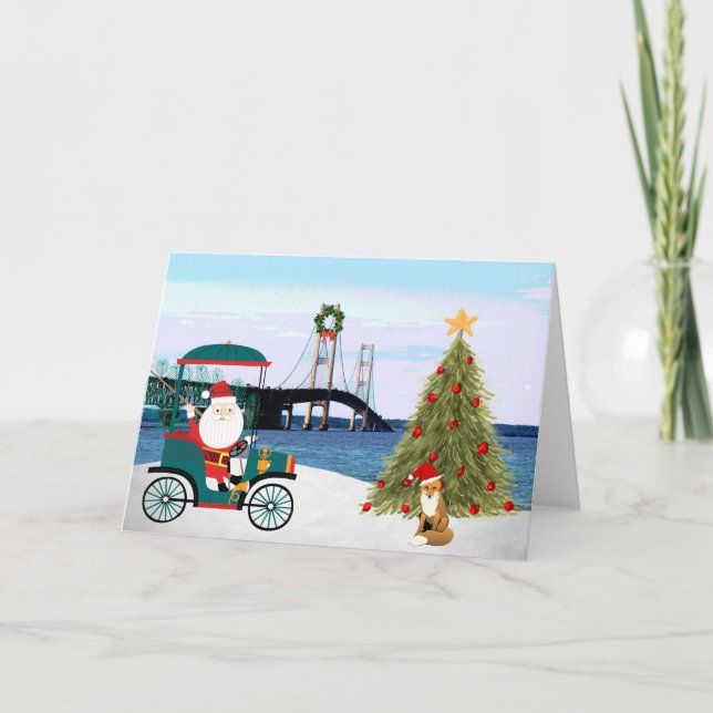 Mackinac Bridge Christmas Card (Front)