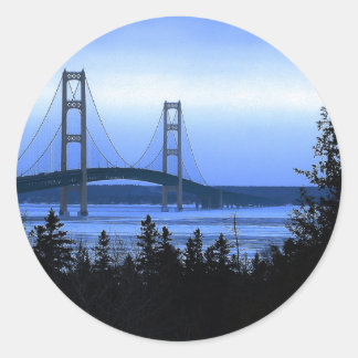 Mackinac Bridge Classic Round Sticker