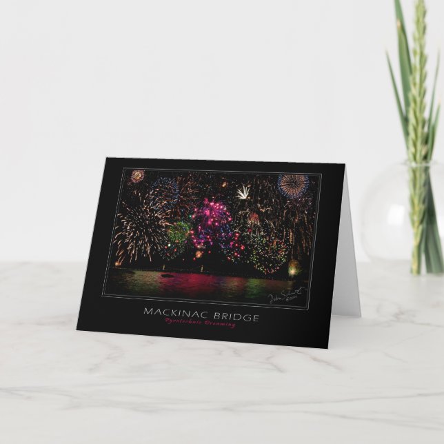 Mackinac Bridge Fireworks Card (Front)