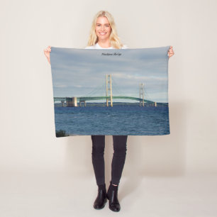 Mackinac Bridge fleece blanket