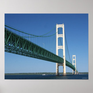 Mackinac Bridge from the Straits Poster