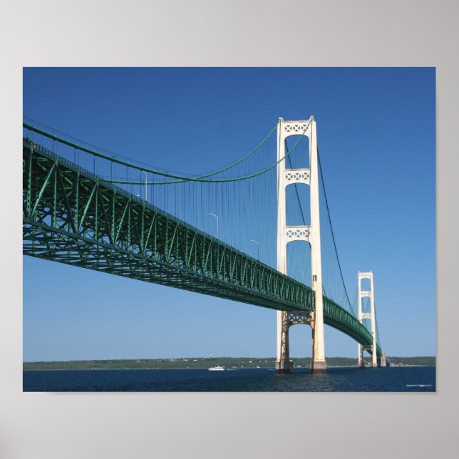 Mackinac Bridge from the Straits Poster (Front)