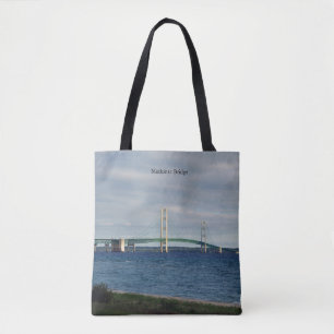 Mackinac Bridge Mackinaw City all over tote bag
