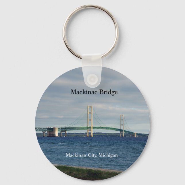 Mackinac Bridge Mackinaw City key chain (Front)
