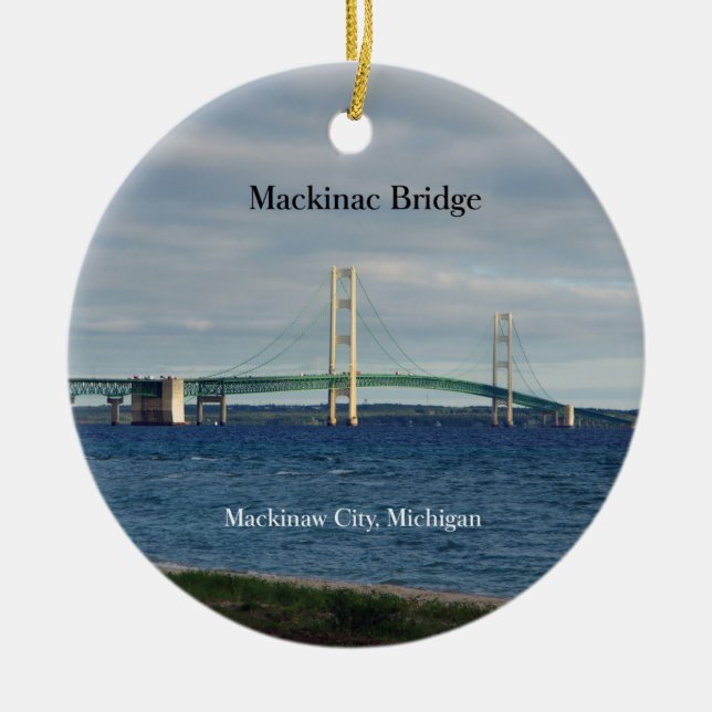 Mackinac Bridge Mackinaw City ornament (Front)