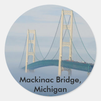 Mackinac Bridge, Michigan Classic Round Sticker