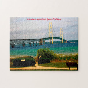 Mackinac Bridge Michigan. Jigsaw Puzzle